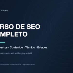 Portada del curso de SEO completo de Bikain Studio