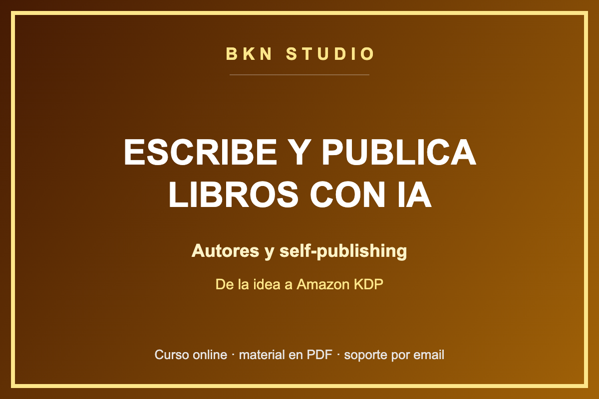 Escribir y Publicar Libros con IA: de la Idea a Amazon KDP