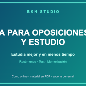 IA para Oposiciones y Estudio: Aprueba en Menos Tiempo