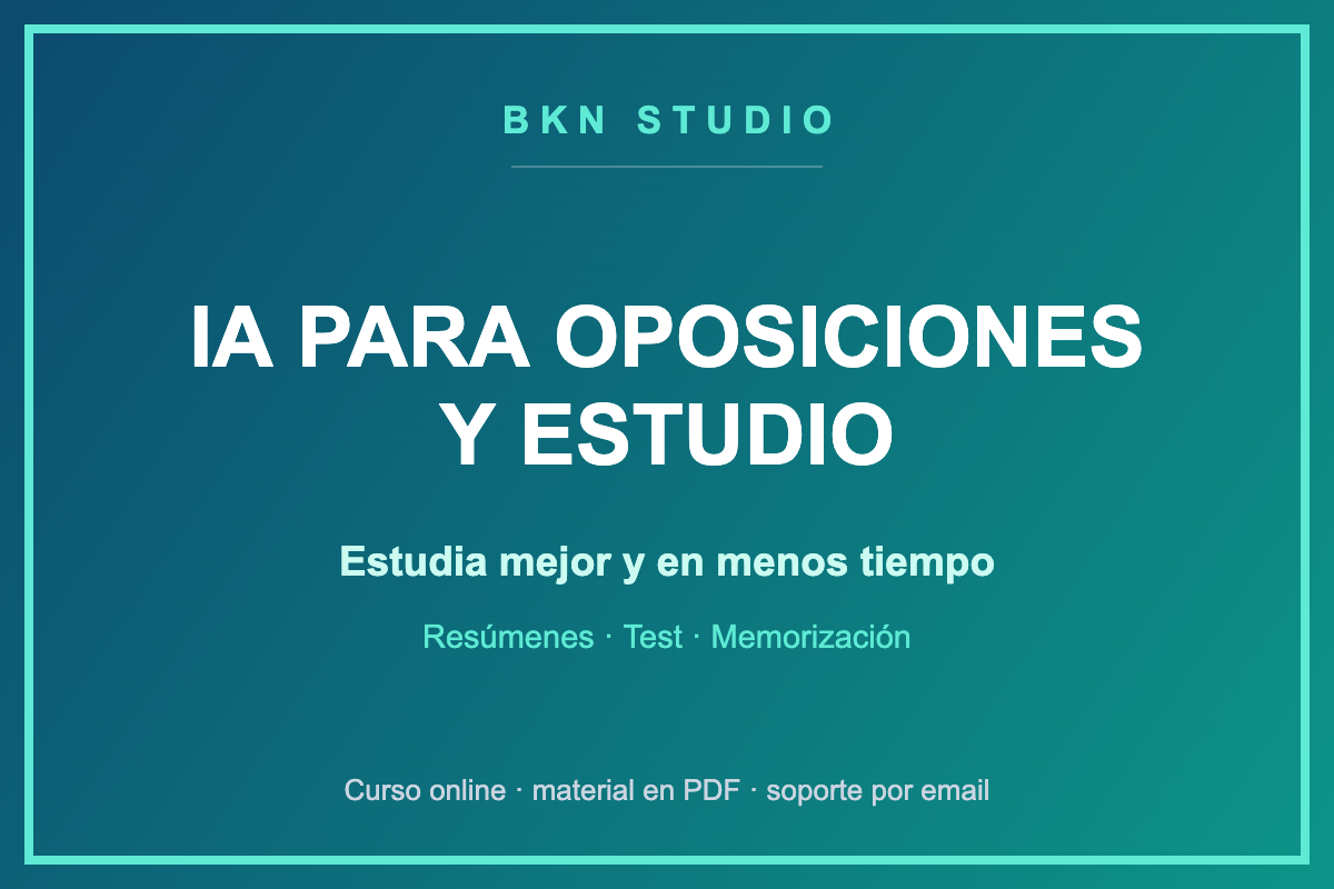 IA para Oposiciones y Estudio: Aprueba en Menos Tiempo